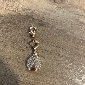 Rose gold lady bug charm